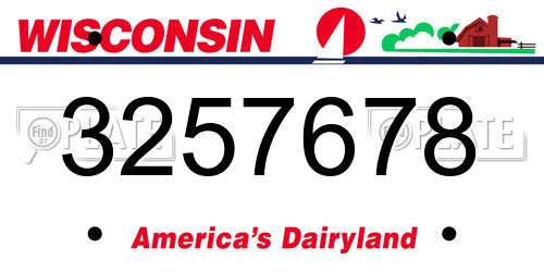 3257678 Wisconsin License Plate