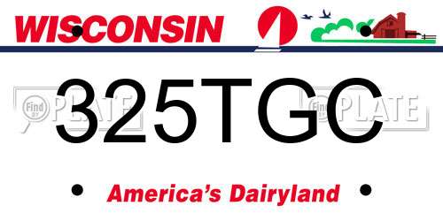 325TGC Wisconsin License Plate
