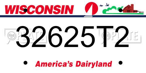 32625T2 Wisconsin License Plate
