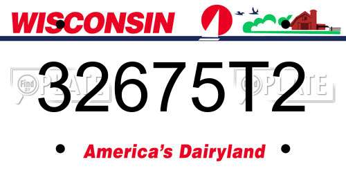 32675T2 Wisconsin License Plate