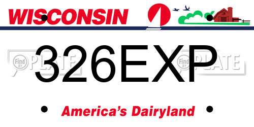 326EXP Wisconsin License Plate