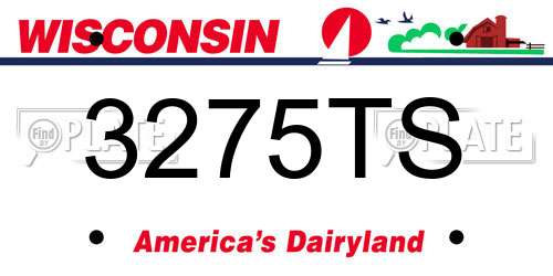 3275TS Wisconsin License Plate