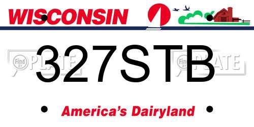 327STB Wisconsin License Plate