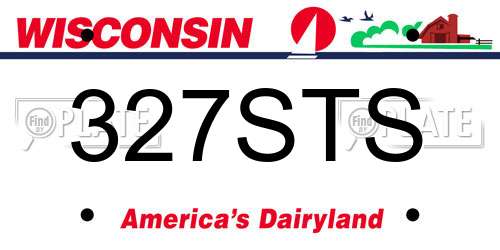 327STS Wisconsin License Plate