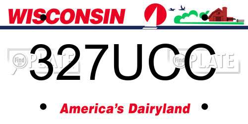 327UCC Wisconsin License Plate