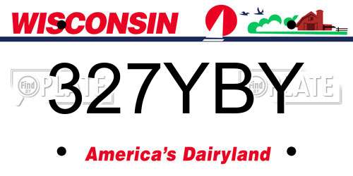 327YBY Wisconsin License Plate