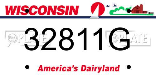 32811G Wisconsin License Plate