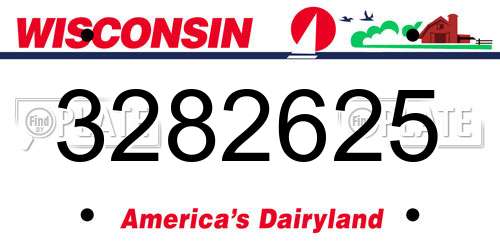 3282625 Wisconsin License Plate