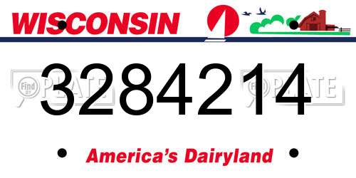 3284214 Wisconsin License Plate