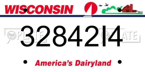 32842I4 Wisconsin License Plate