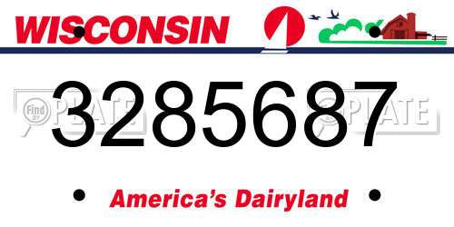 3285687 Wisconsin License Plate