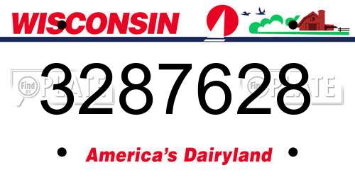 3287628 Wisconsin License Plate