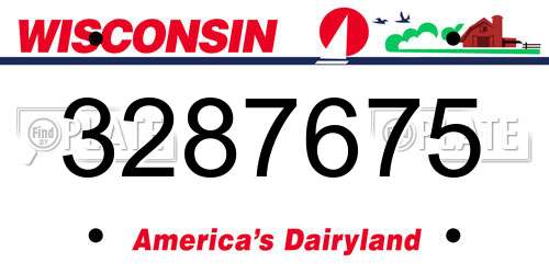 3287675 Wisconsin License Plate