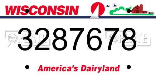 3287678 Wisconsin License Plate