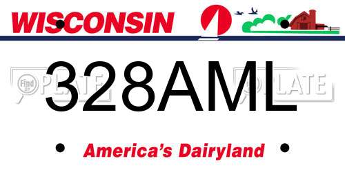 328AML Wisconsin License Plate