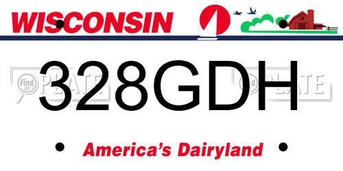328GDH Wisconsin License Plate