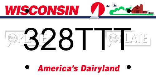 328TTT Wisconsin License Plate