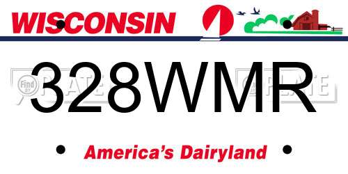 328WMR Wisconsin License Plate