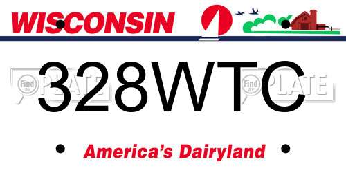 328WTC Wisconsin License Plate