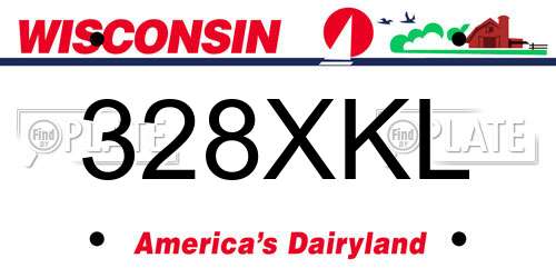 328XKL Wisconsin License Plate