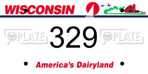 329 Wisconsin License Plate
