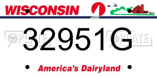 32951G Wisconsin License Plate