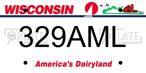 329AML Wisconsin License Plate