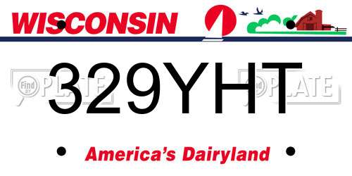 329YHT Wisconsin License Plate