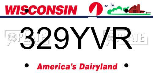 329YVR Wisconsin License Plate