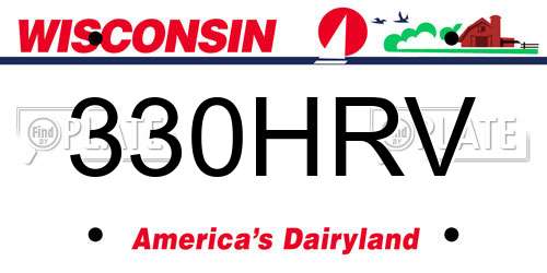 330HRV Wisconsin License Plate