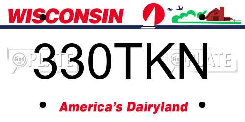 330TKN Wisconsin License Plate