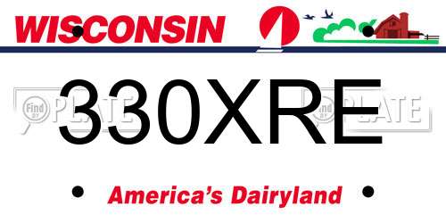 330XRE Wisconsin License Plate