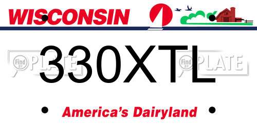 330XTL Wisconsin License Plate