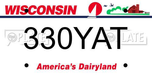 330YAT Wisconsin License Plate