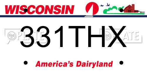 331THX Wisconsin License Plate