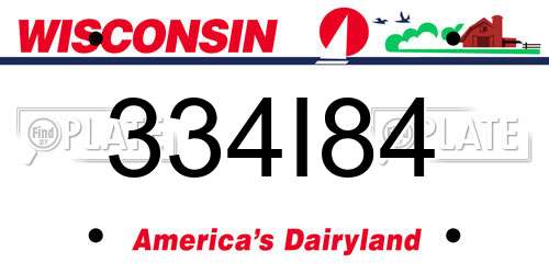 334I84 Wisconsin License Plate