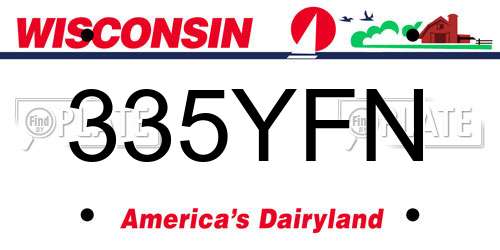 335YFN Wisconsin License Plate