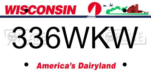 336WKW Wisconsin License Plate