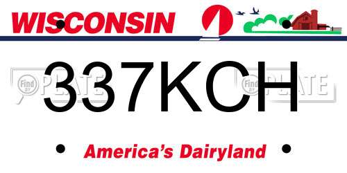 337KCH Wisconsin License Plate