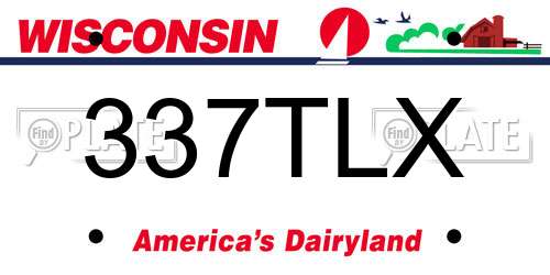 337TLX Wisconsin License Plate