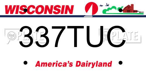 337TUC Wisconsin License Plate