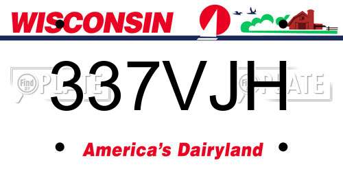 337VJH Wisconsin License Plate