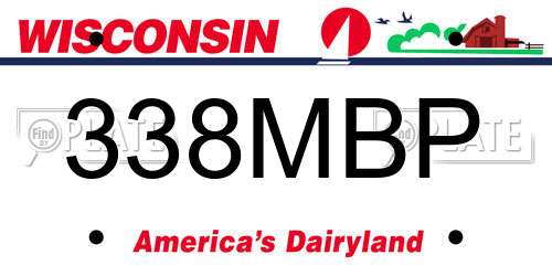 338MBP Wisconsin License Plate