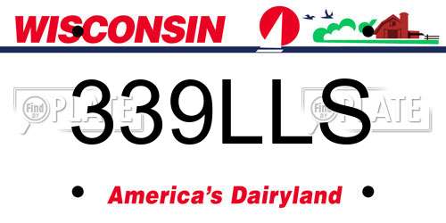 339LLS Wisconsin License Plate