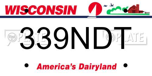 339NDT Wisconsin License Plate
