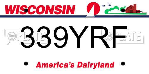 339YRF Wisconsin License Plate