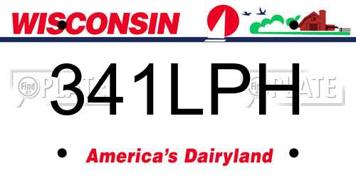 341LPH Wisconsin License Plate