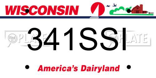 341SSI Wisconsin License Plate