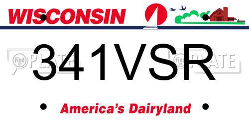 341VSR Wisconsin License Plate