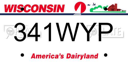 341WYP Wisconsin License Plate
